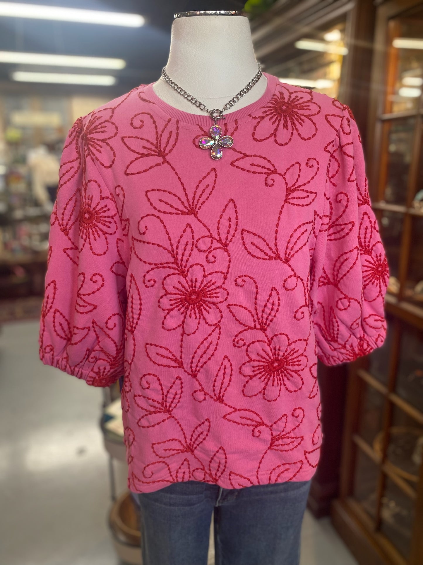 Floral Vines Knit Top