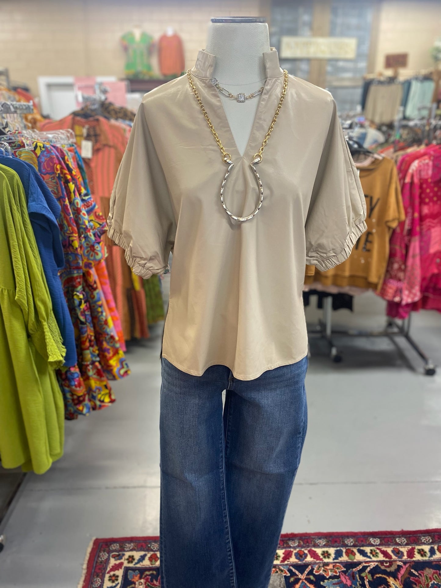 Faux Ivy Top with split sides