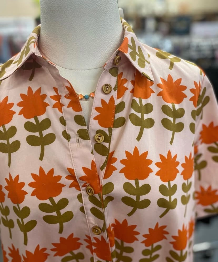 Blooming Tulips Dress in Blush with Pockets