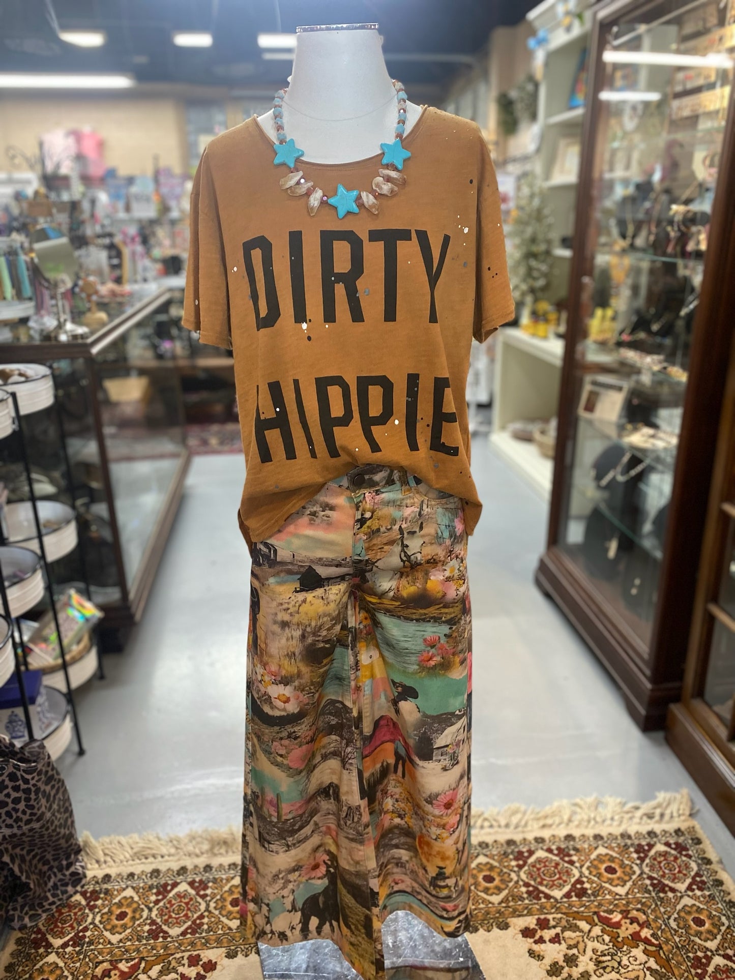 Pink Western Collage Pants