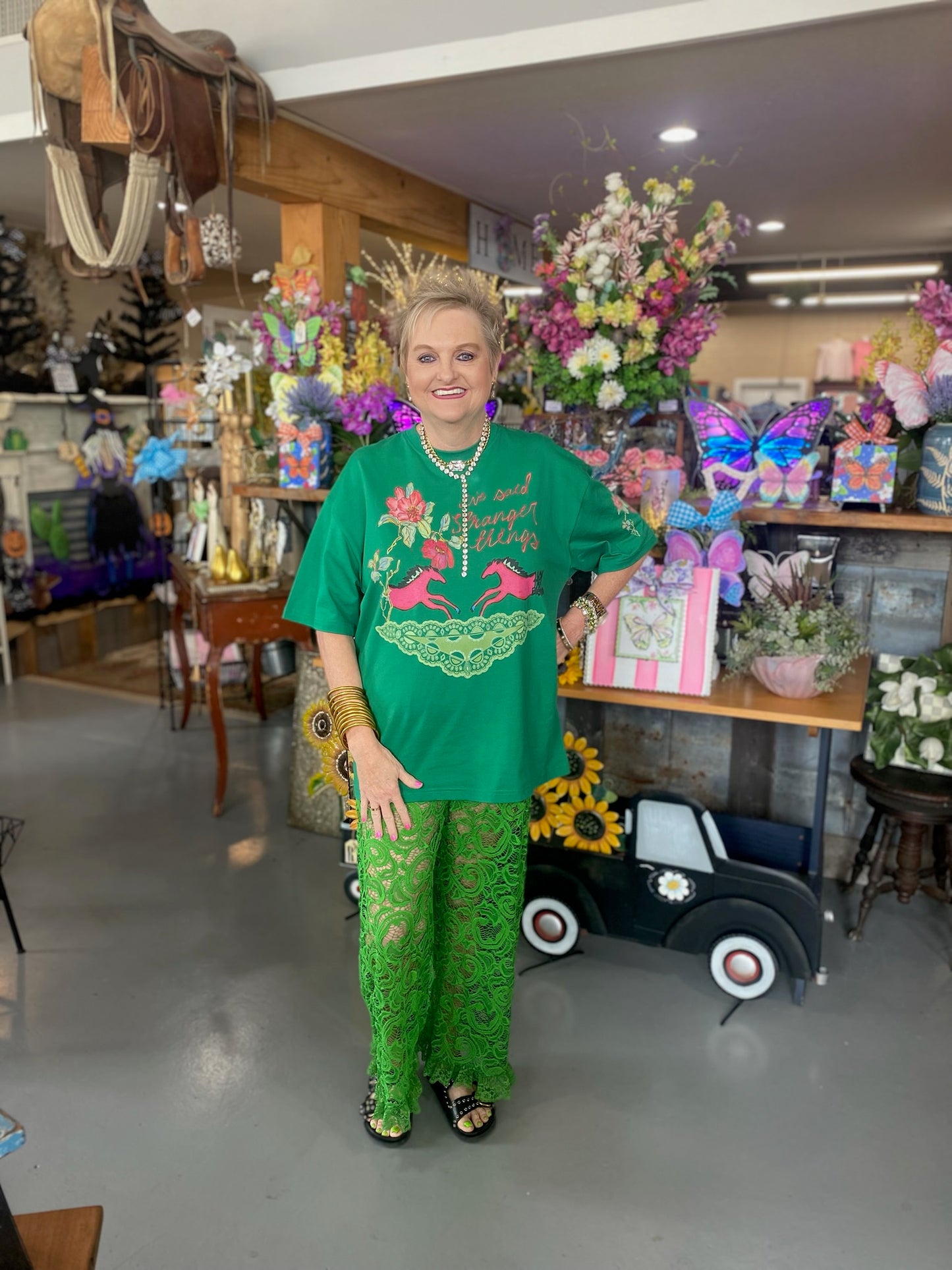 Landon Lace Pants with Pockets and Shorts Liner