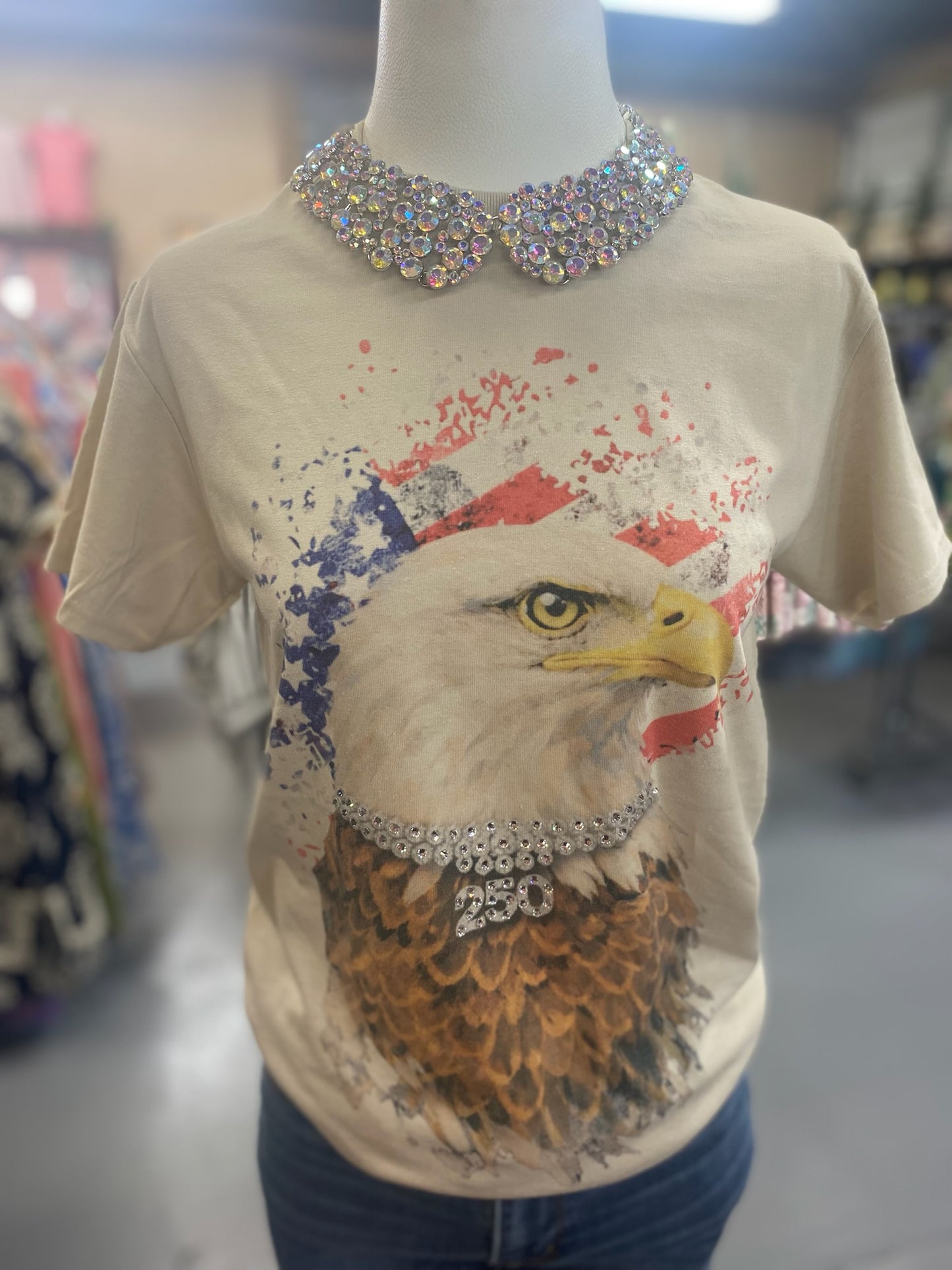 Bold Eagle 250 embellished T-shirt