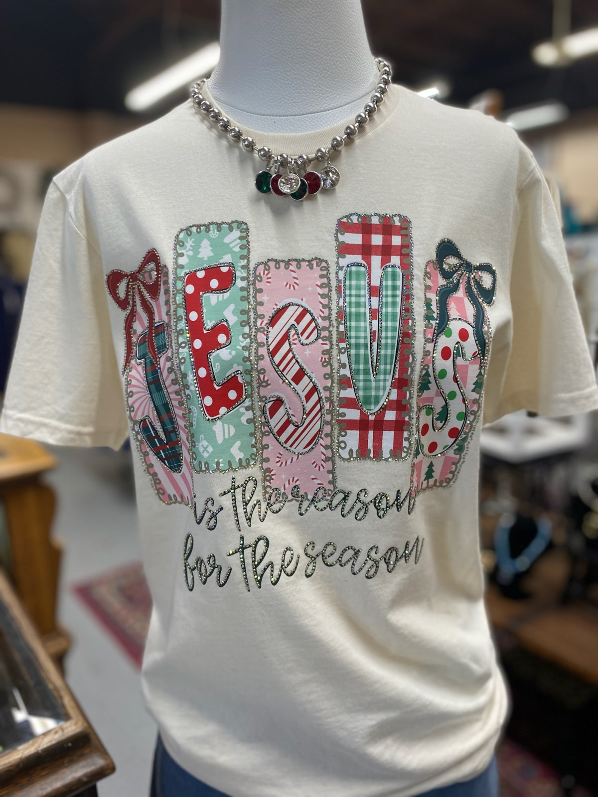 Jesus is the Reason T-shirt with embellishments
