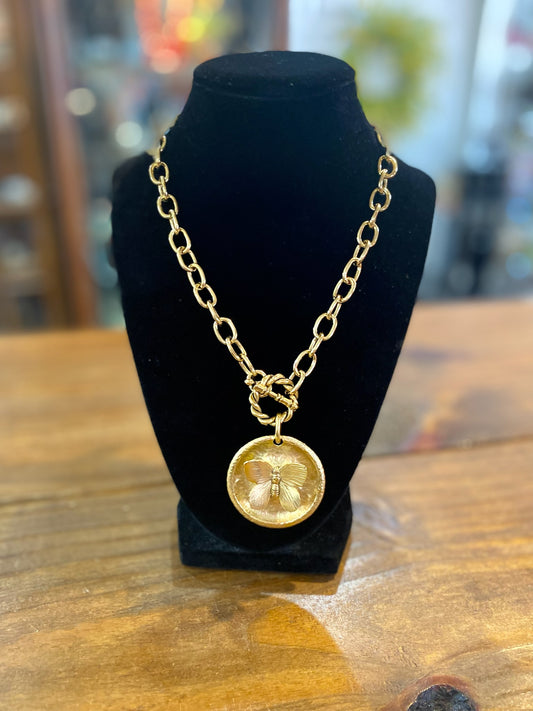 Gold Butterfly Necklace