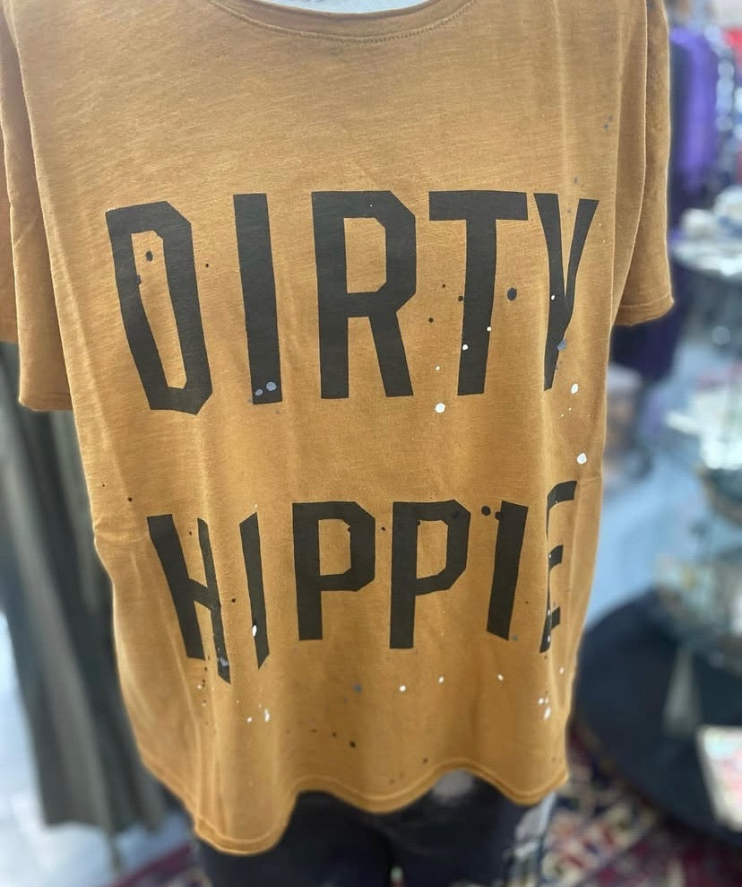 Dirty Hippie Tee in Mustard