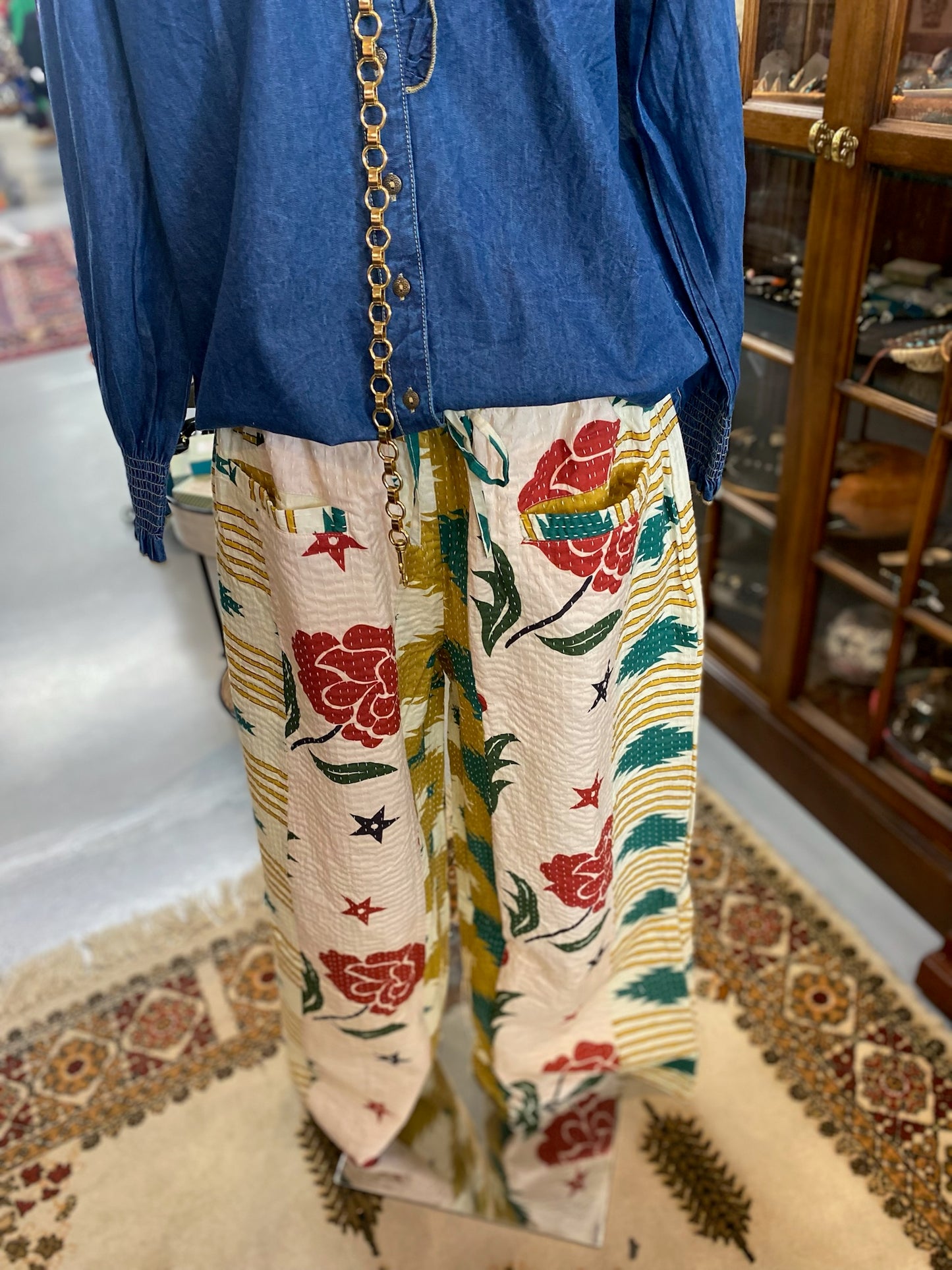 Pendelton Pants in Kantha Cotton