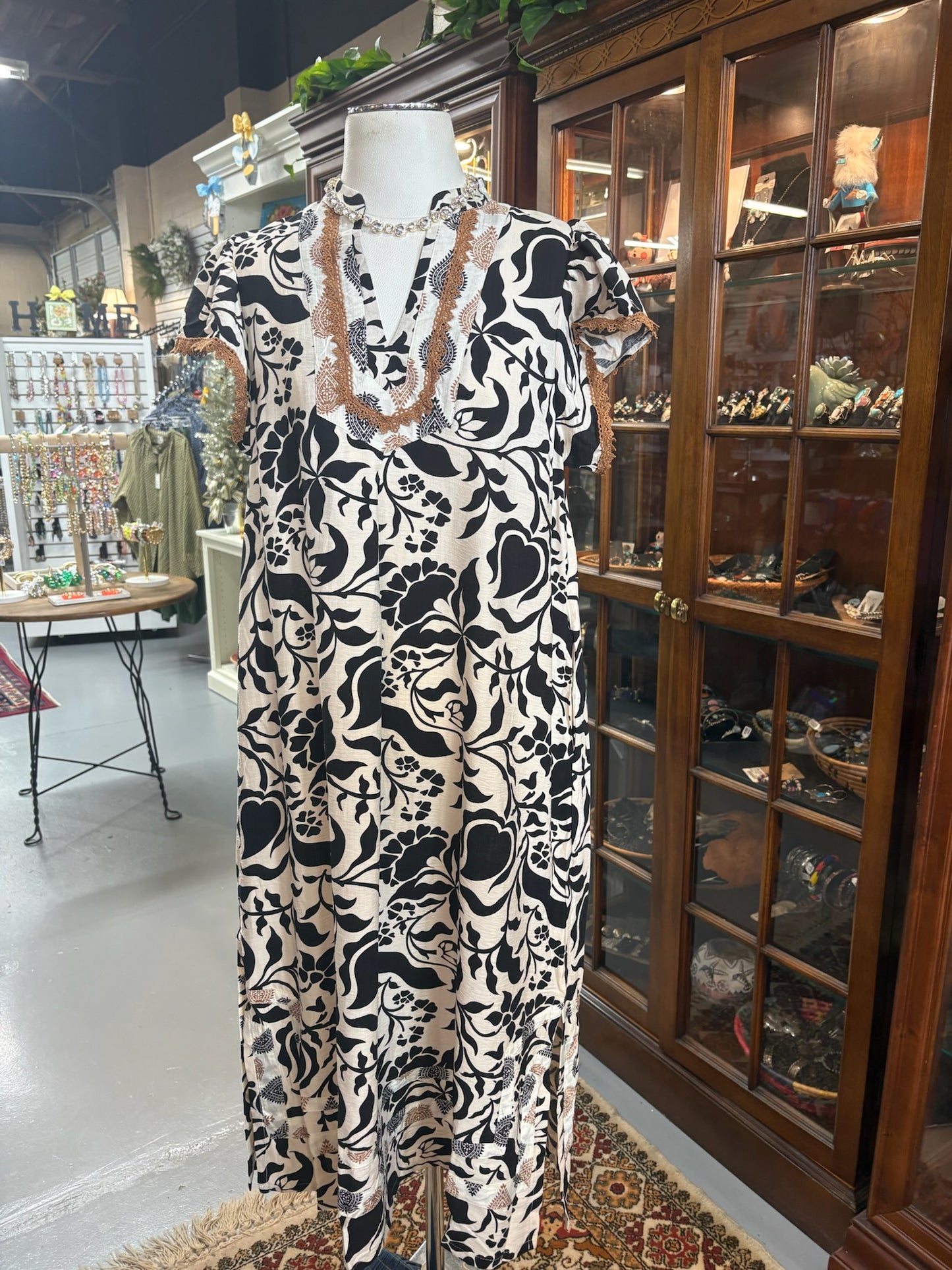 Black Mix Dress with Pockets