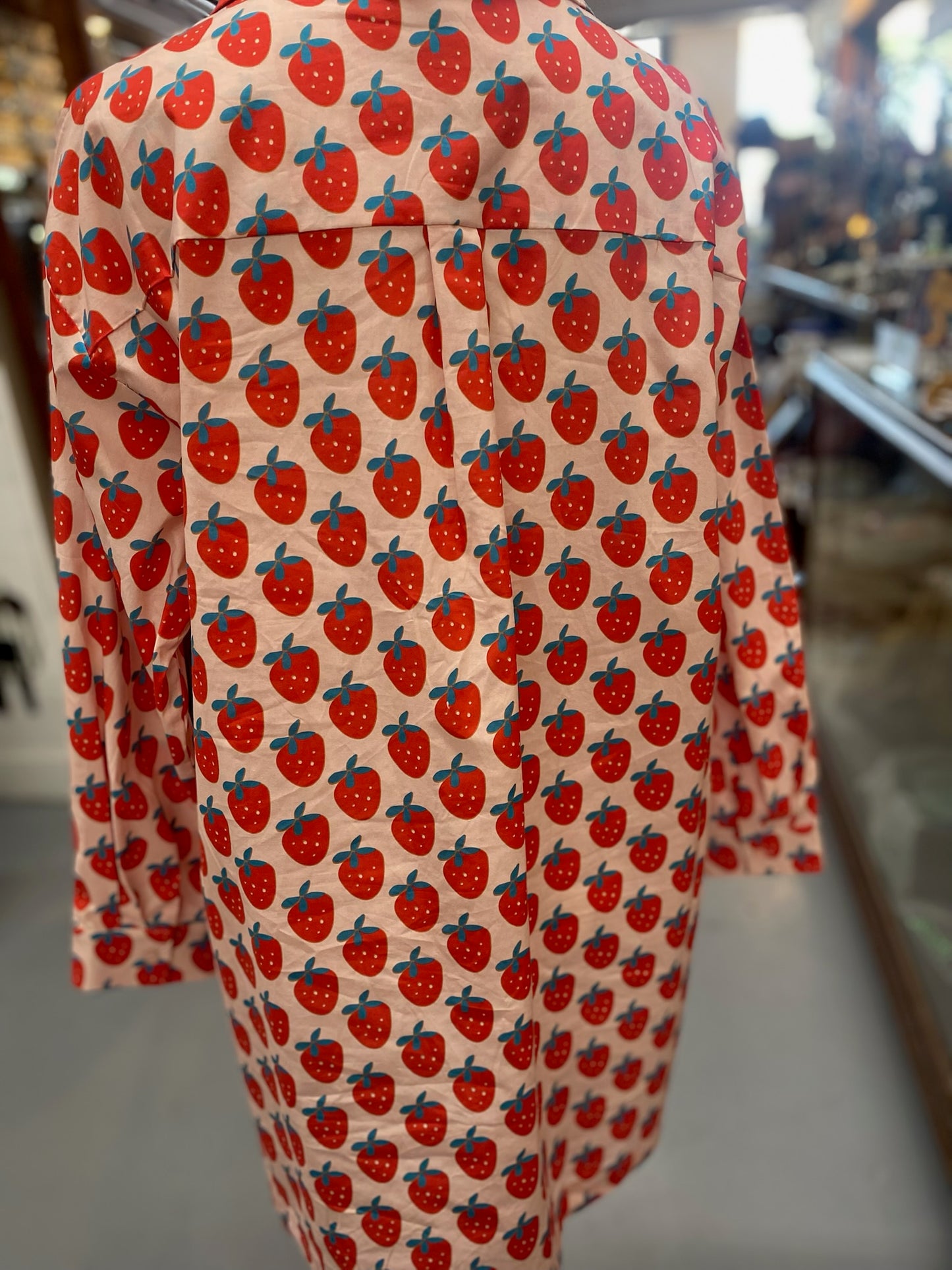 Strawberry Shirt Dress