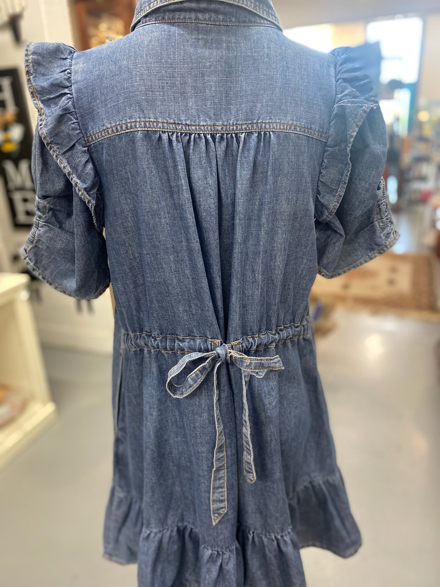 Izzy Denim Dress with Pockets