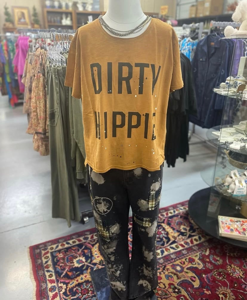 Dirty Hippie Tee in Mustard