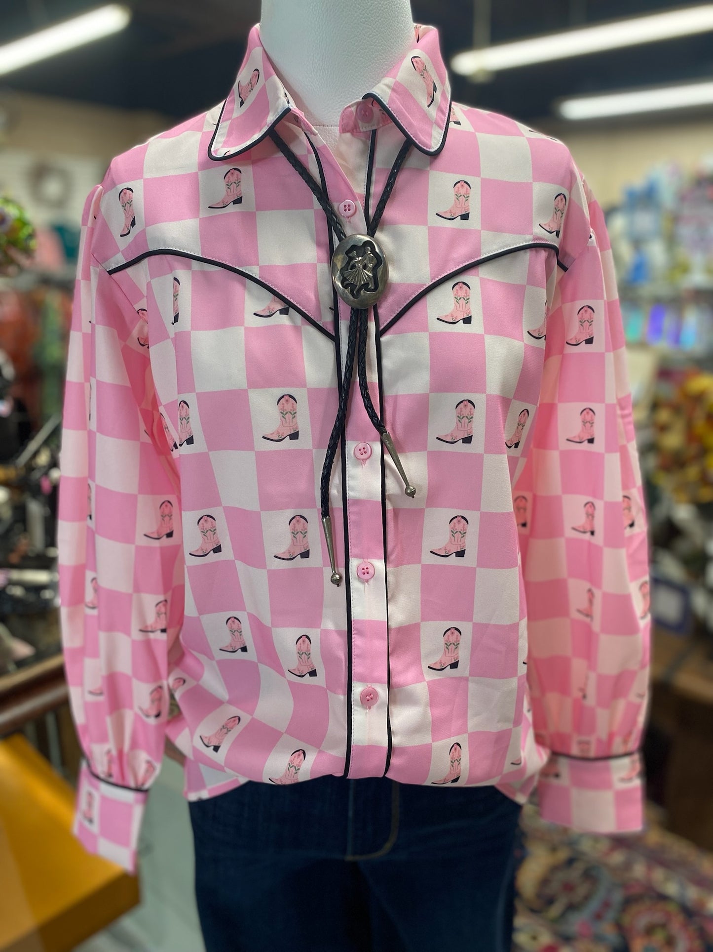 Jesse Pink Top with Pink Buttons