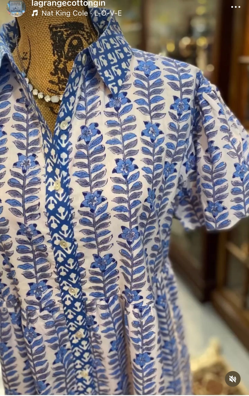 Got the Blues Dress with Pockets