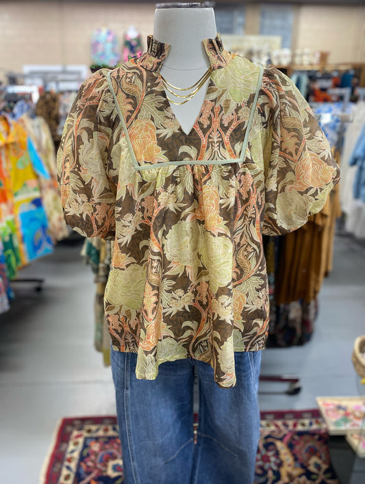 Brown Mix Top