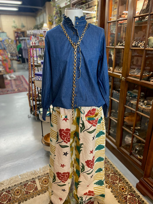 Pendelton Pants in Kantha Cotton