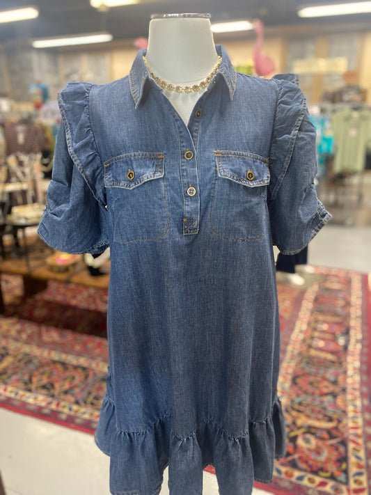 Izzy Denim Dress with Pockets