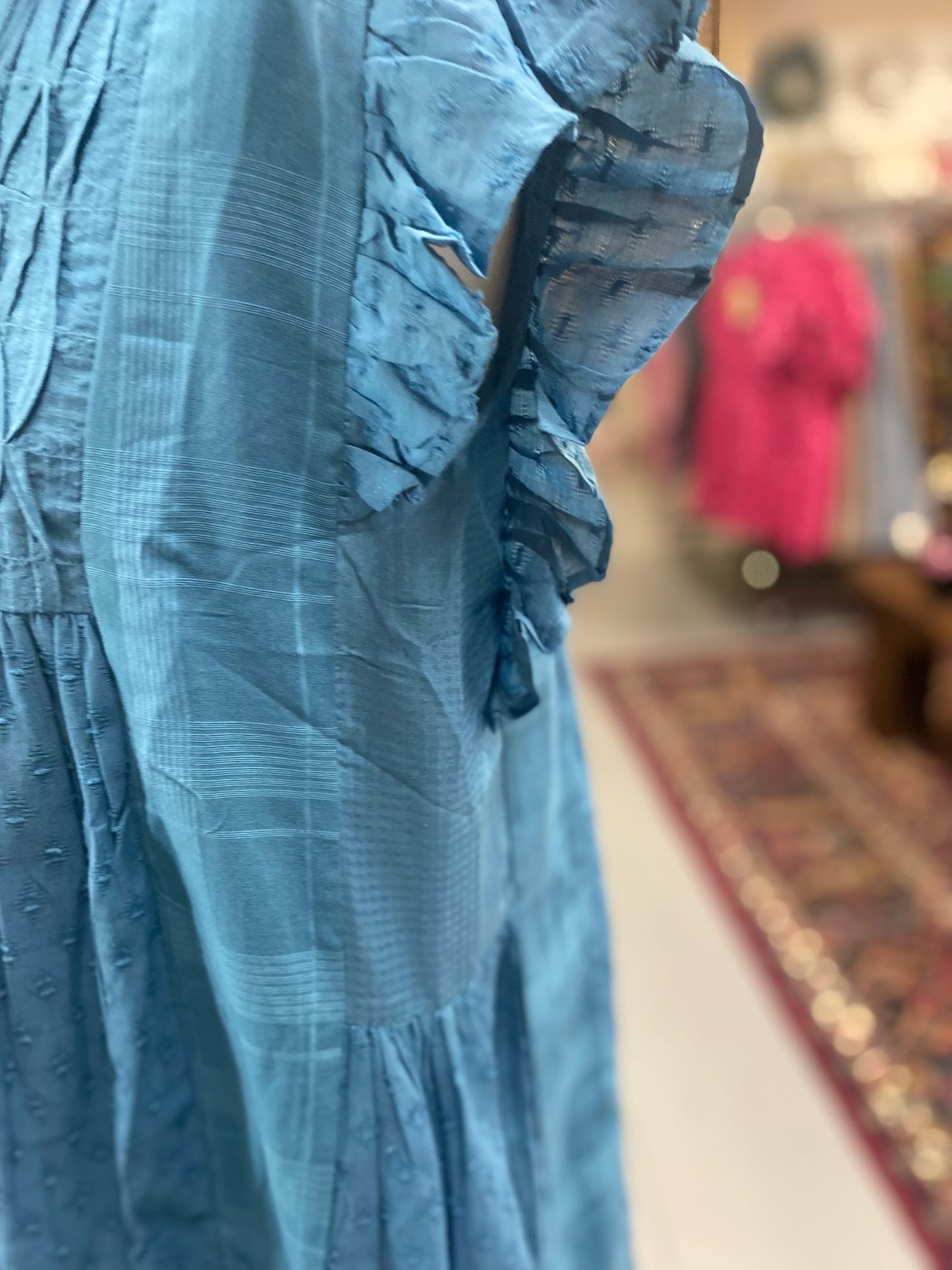 Skyler Dress in Blue with Pockets