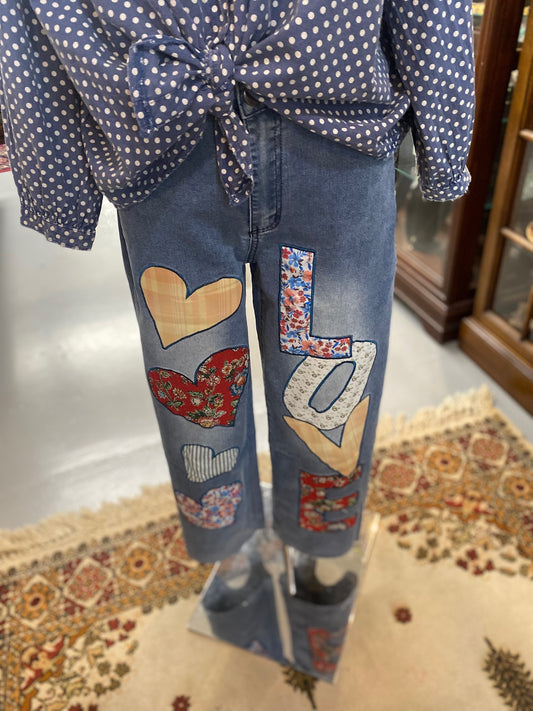 Love Denim Pants with Raw Hem