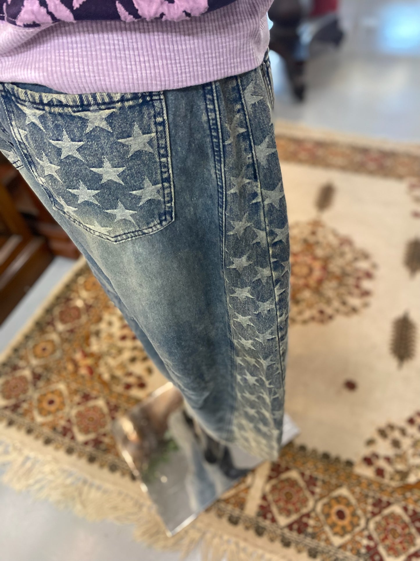 Star Mix Wash Barrel Jeans