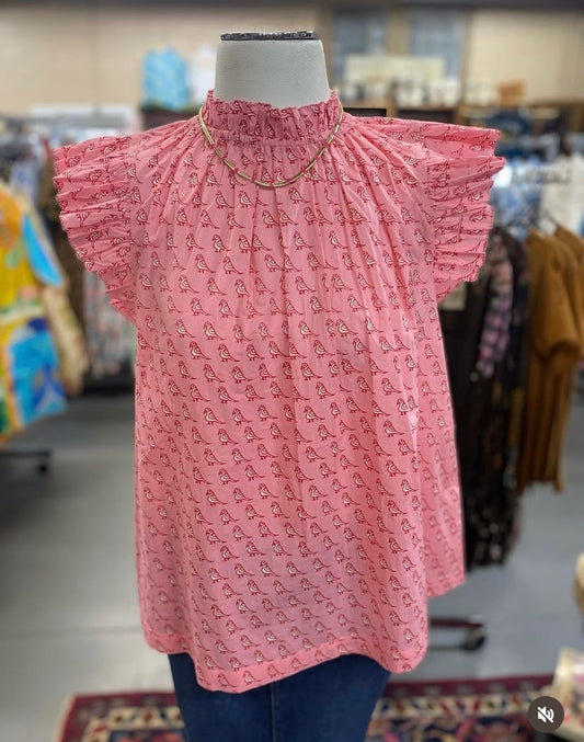 Birds on a Flock in Pink