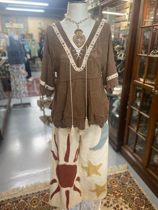 Sun Moon Star Pants with Pockets