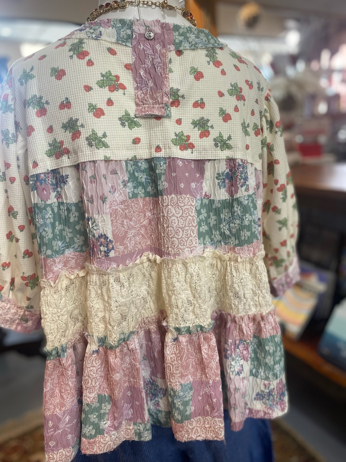 Floral Strawberry Top