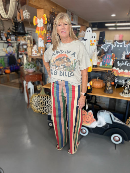Retro Stripe Pants with pockets