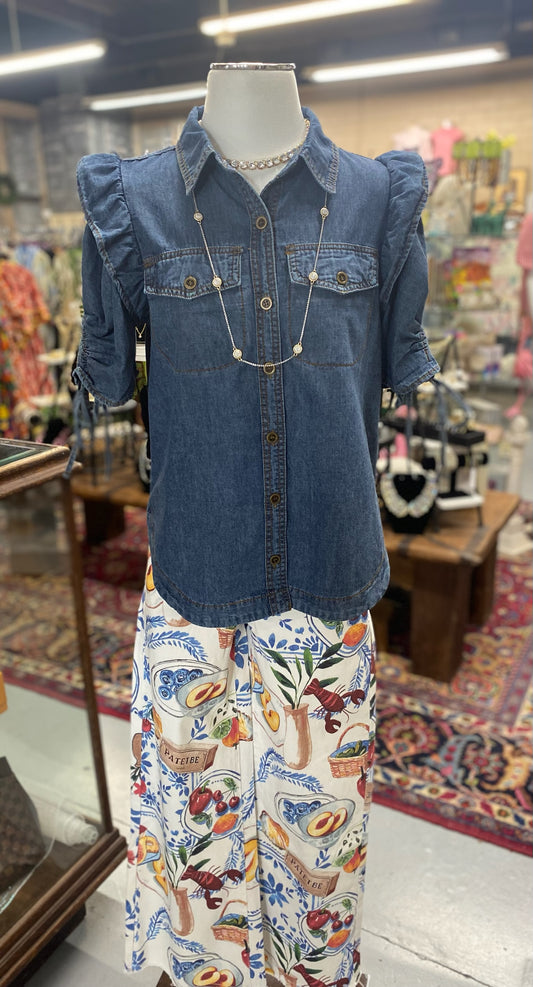 Dixie Top in Denim