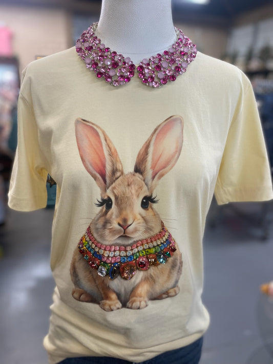 Jeweled Collar Bunny T-shirt