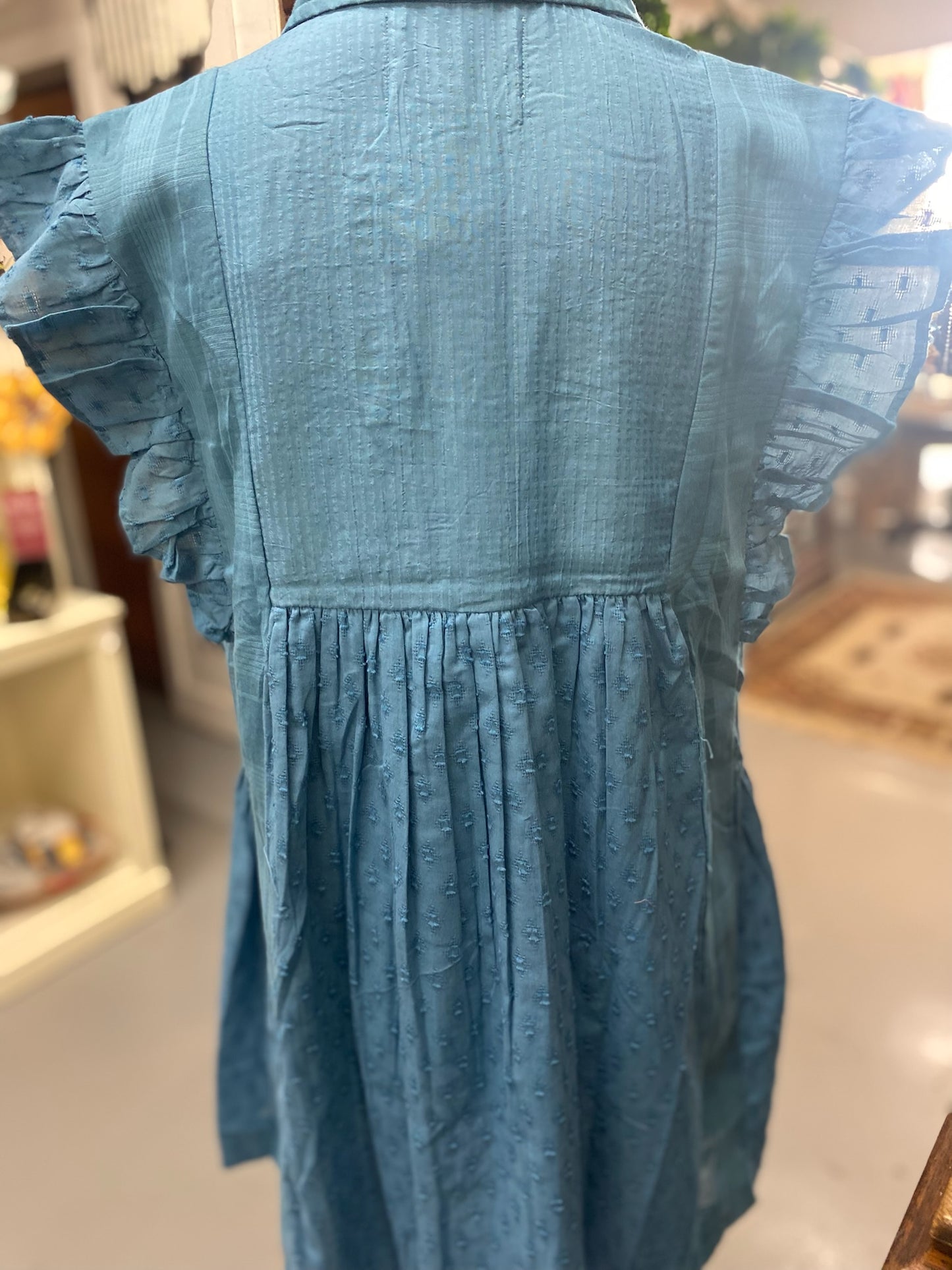 Skyler Dress in Blue with Pockets