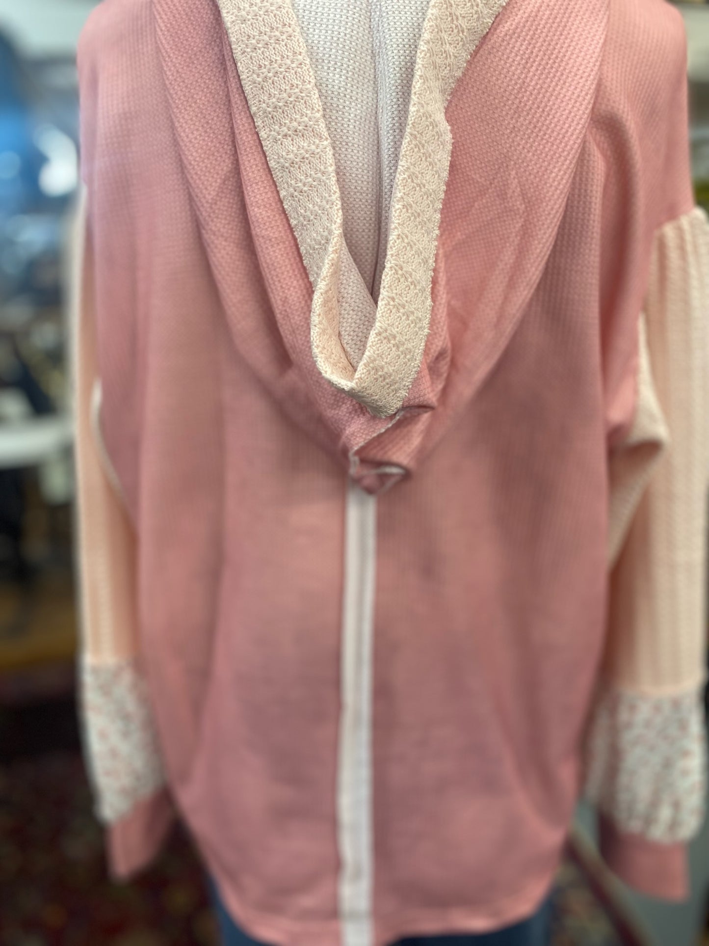 Blossom Waffle Top in pink