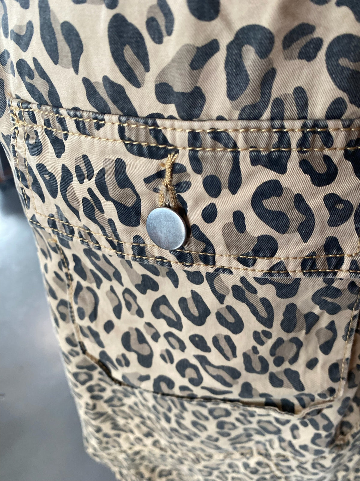 Leopard Ballon Skirt with drawstring and pockets