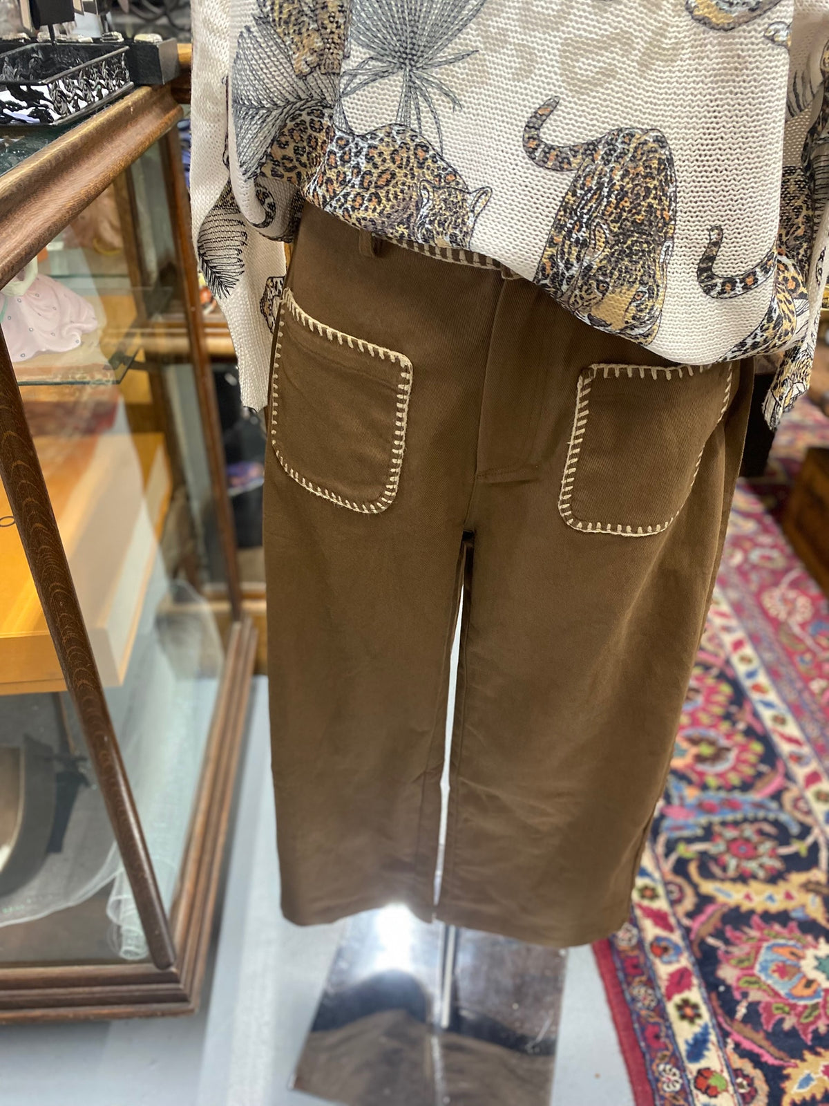 Toffee Stitch Pants with Pockets