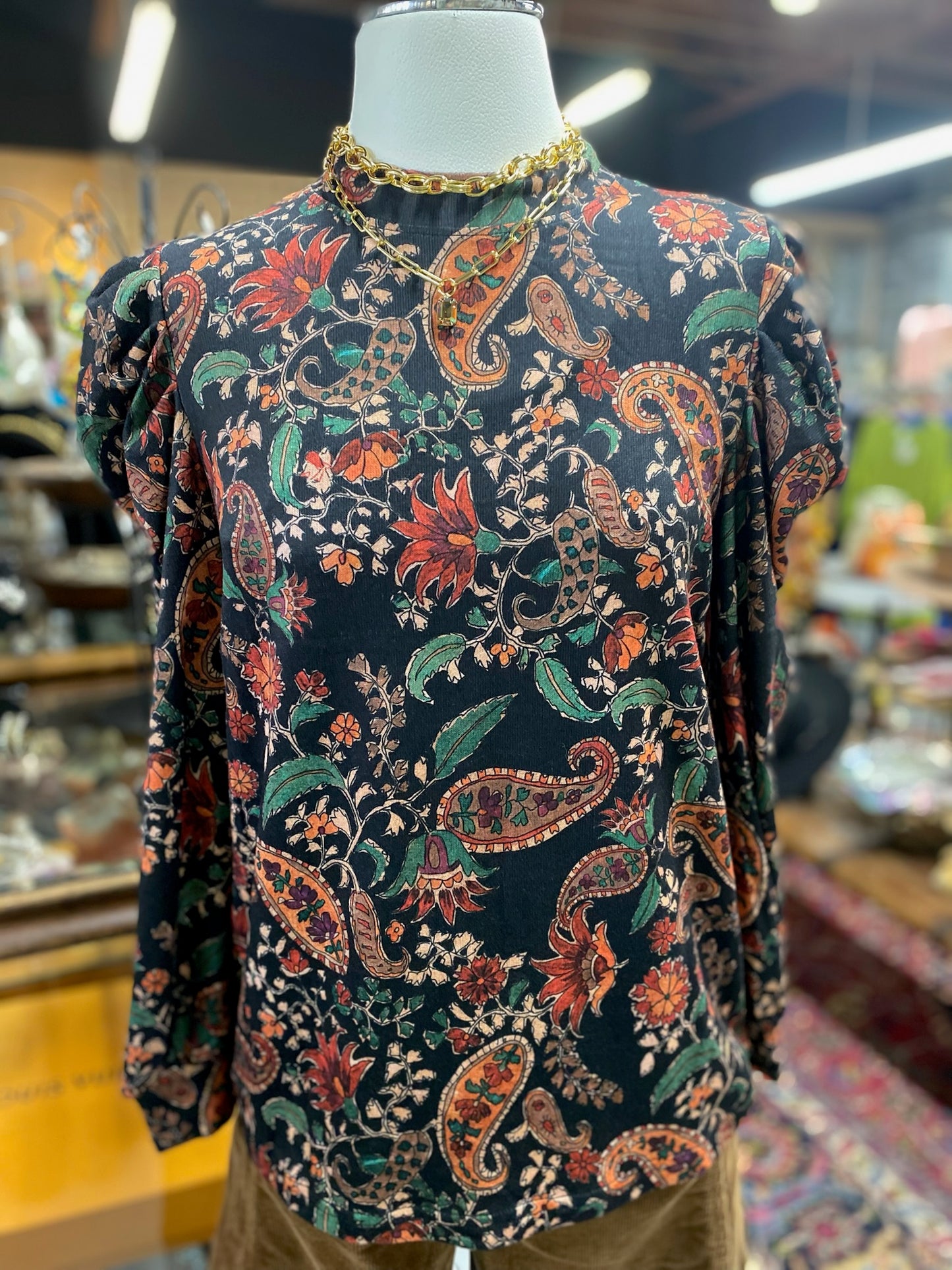 Desert Rose Top with slight Puff sleeve