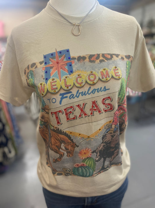 Welcome to Texas embellished T-shirt