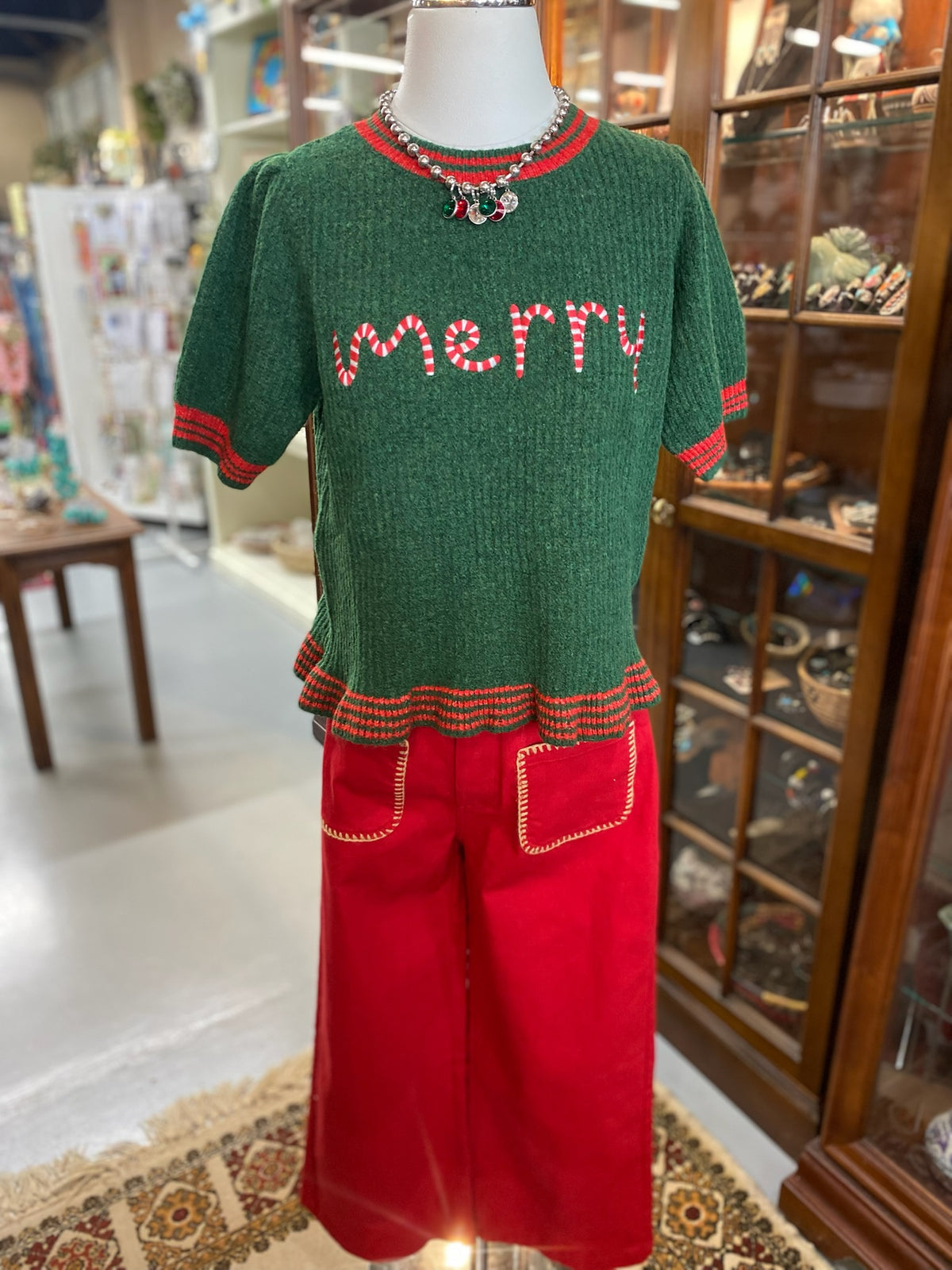 Merry sweater with embroidery