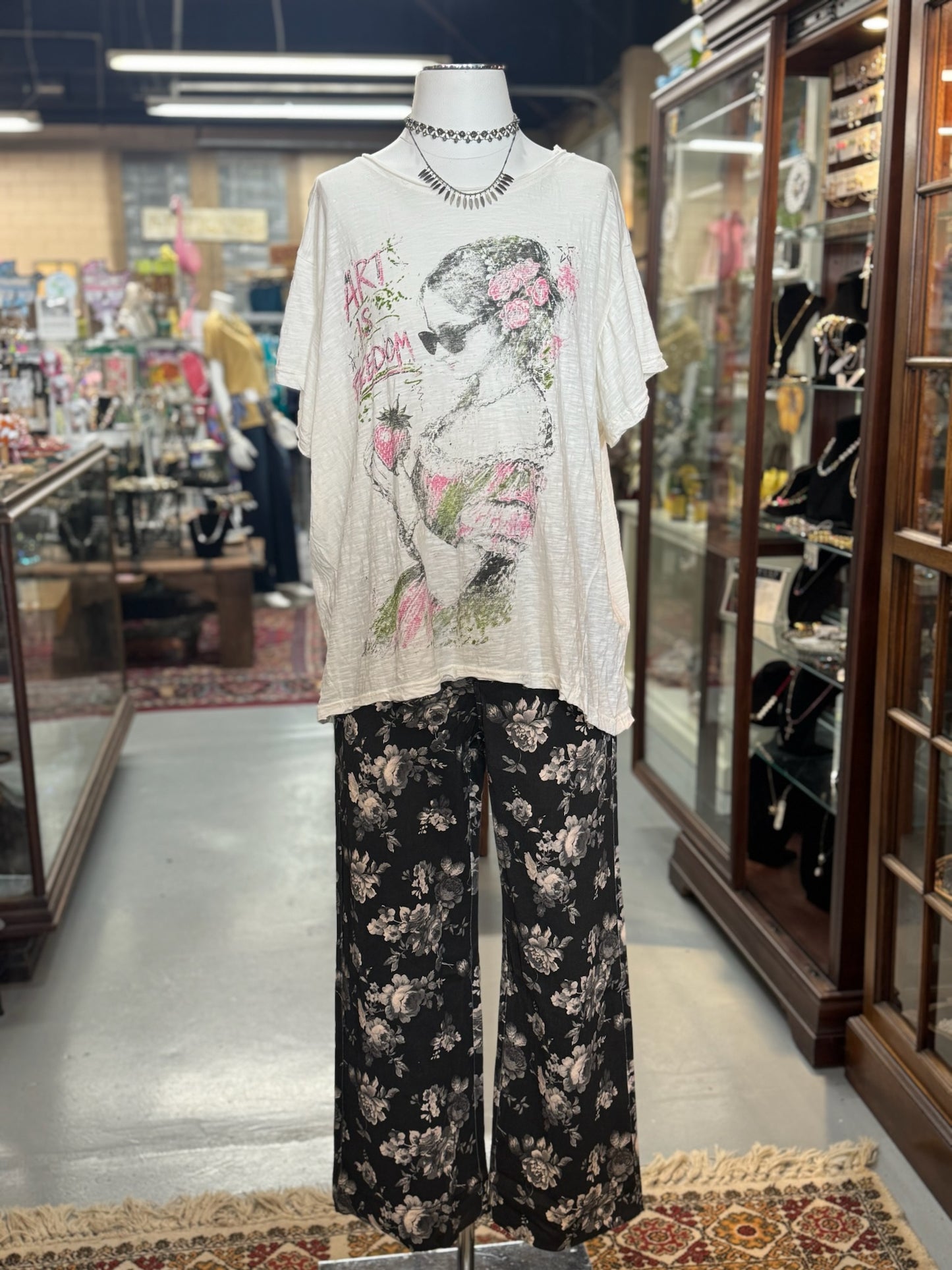 Worn and Weathered Tee with Distressing