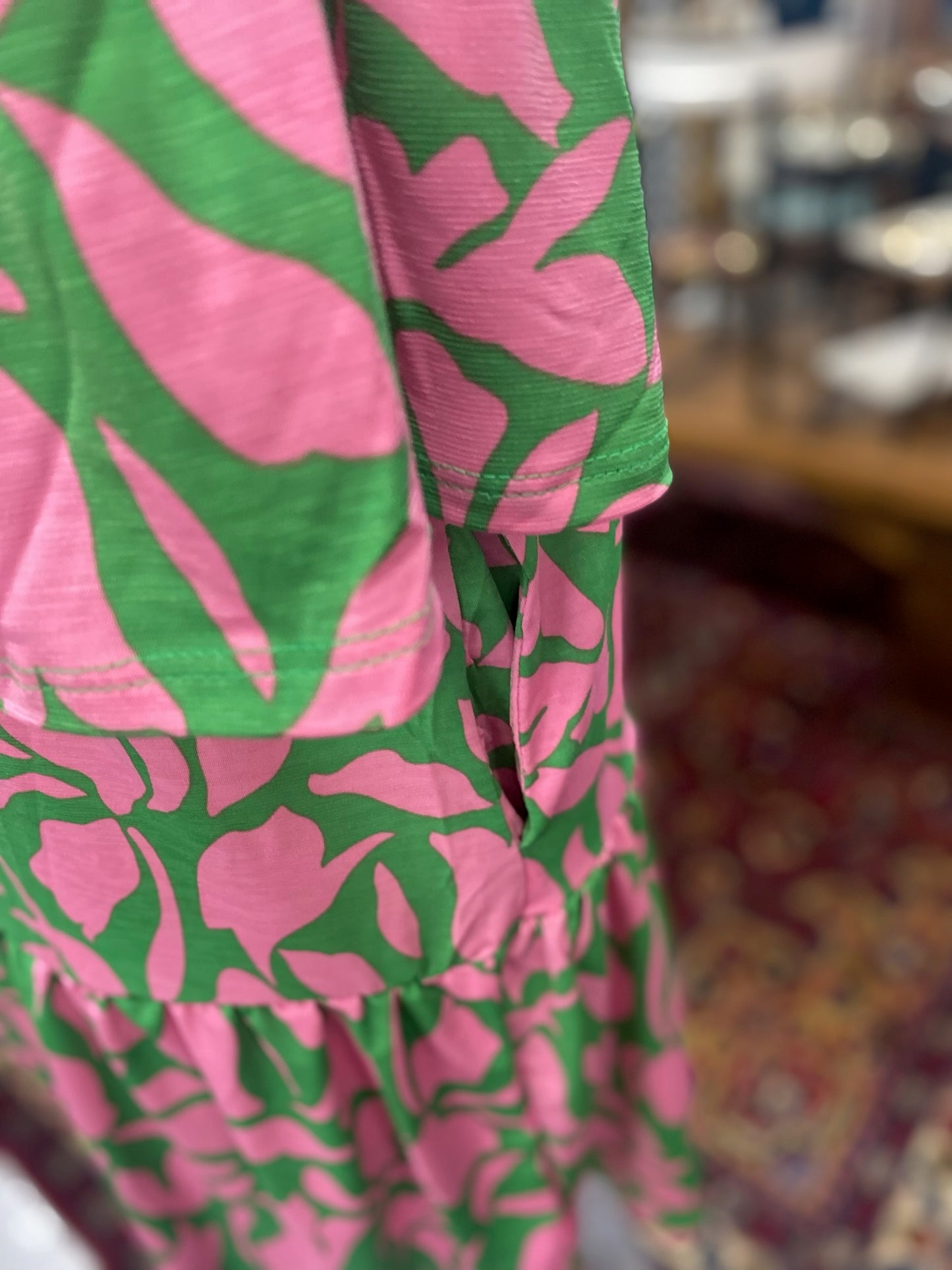 Liz Dress in Emerald with Pockets