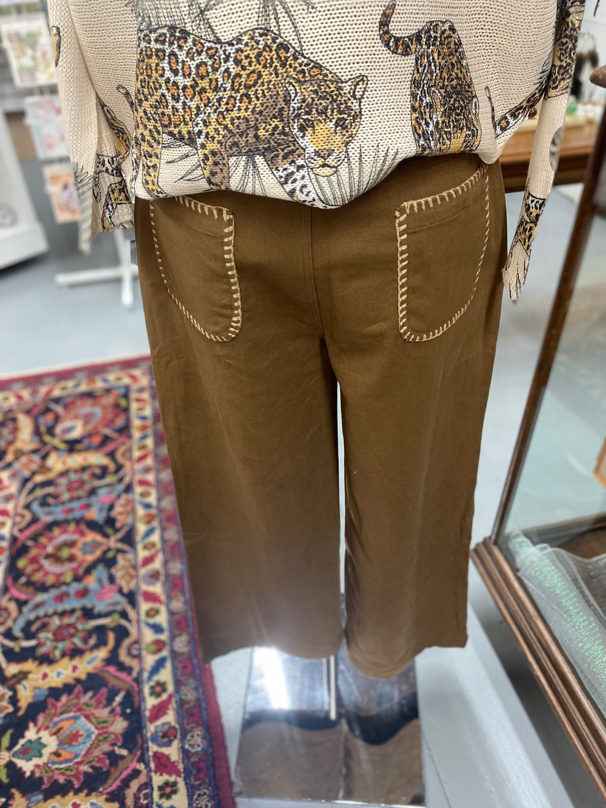 Toffee Stitch Pants with Pockets