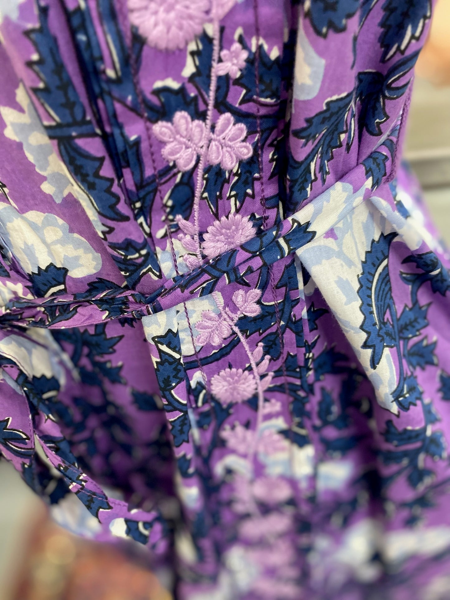 Dominga Dress with Pockets and Embroidery