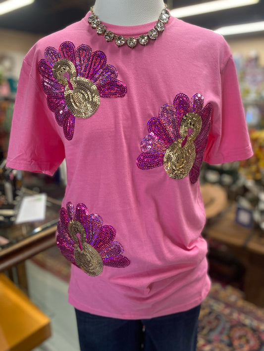 Sequin Patch Turkey T-shirt