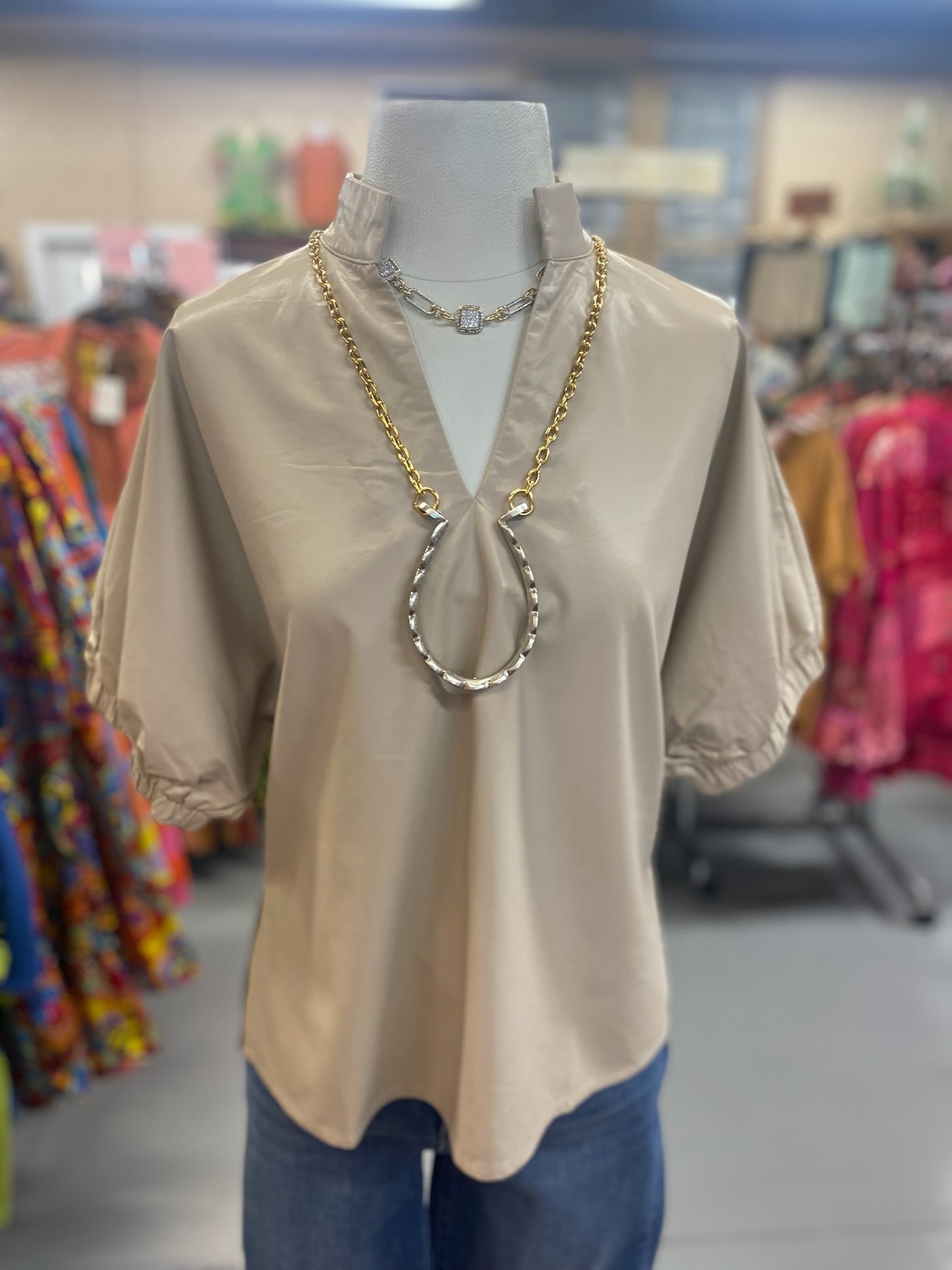 Faux Ivy Top with split sides