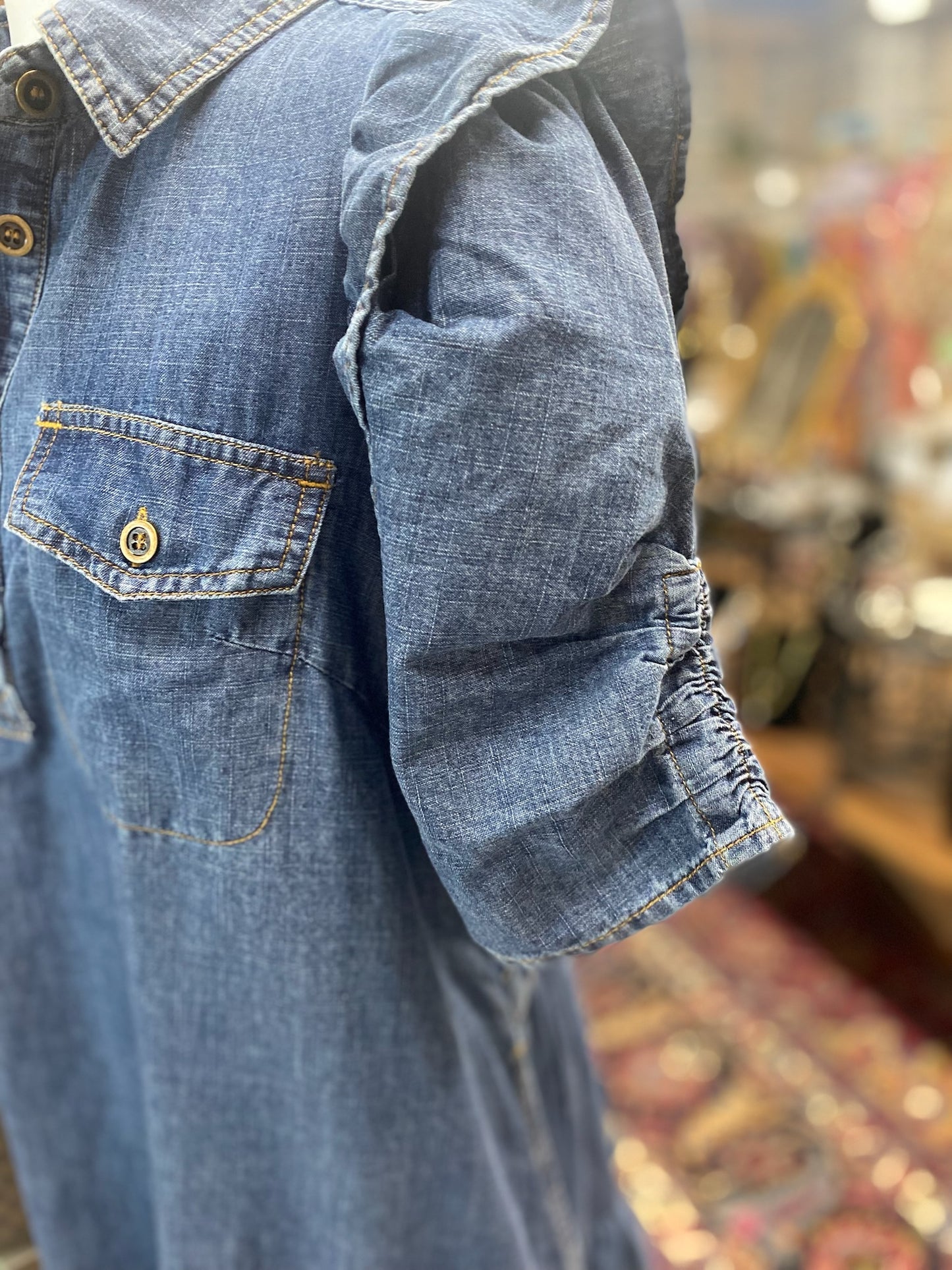 Izzy Denim Dress with Pockets
