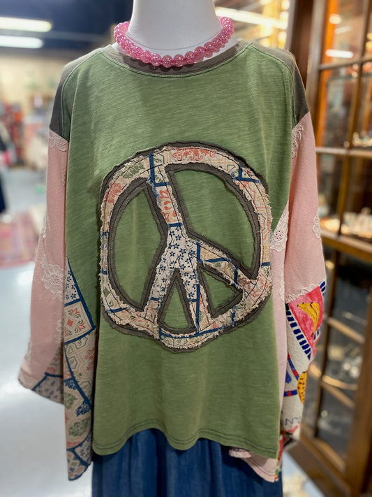 Peace Mix poncho top