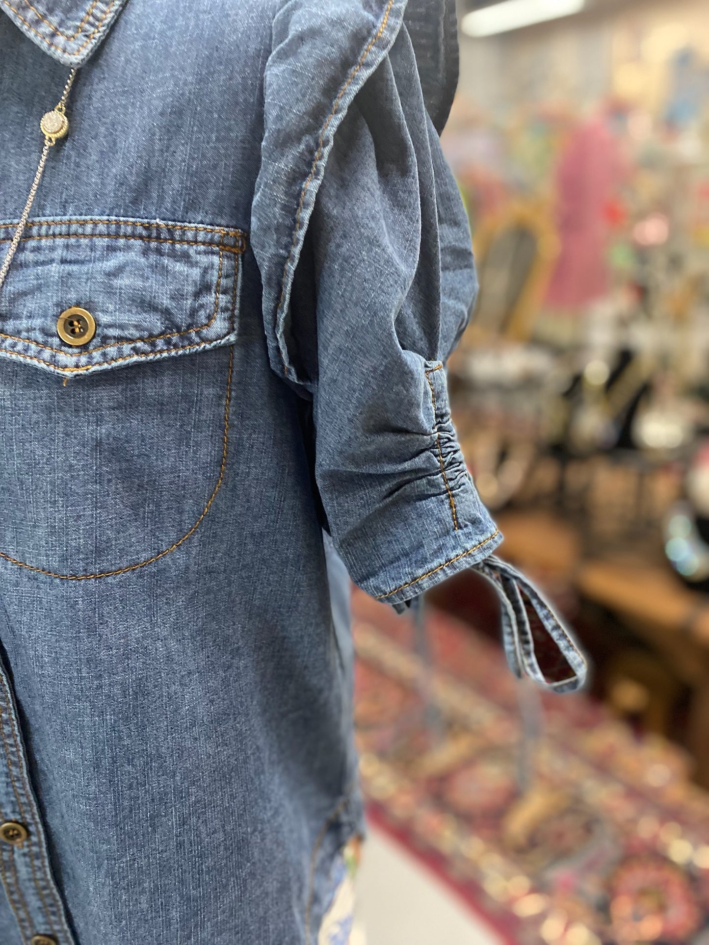 Dixie Top in Denim