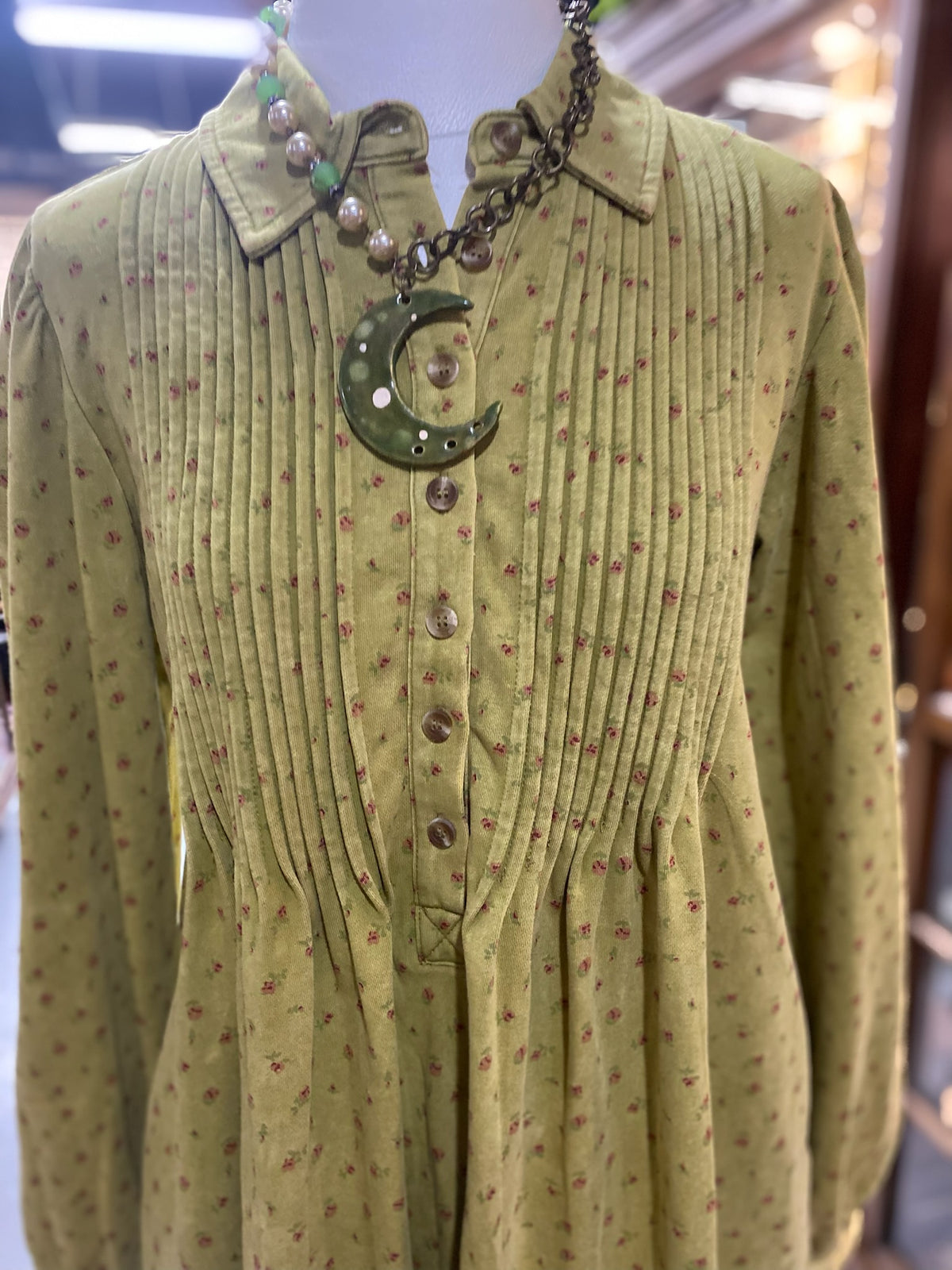 Green Tea Dress with pockets