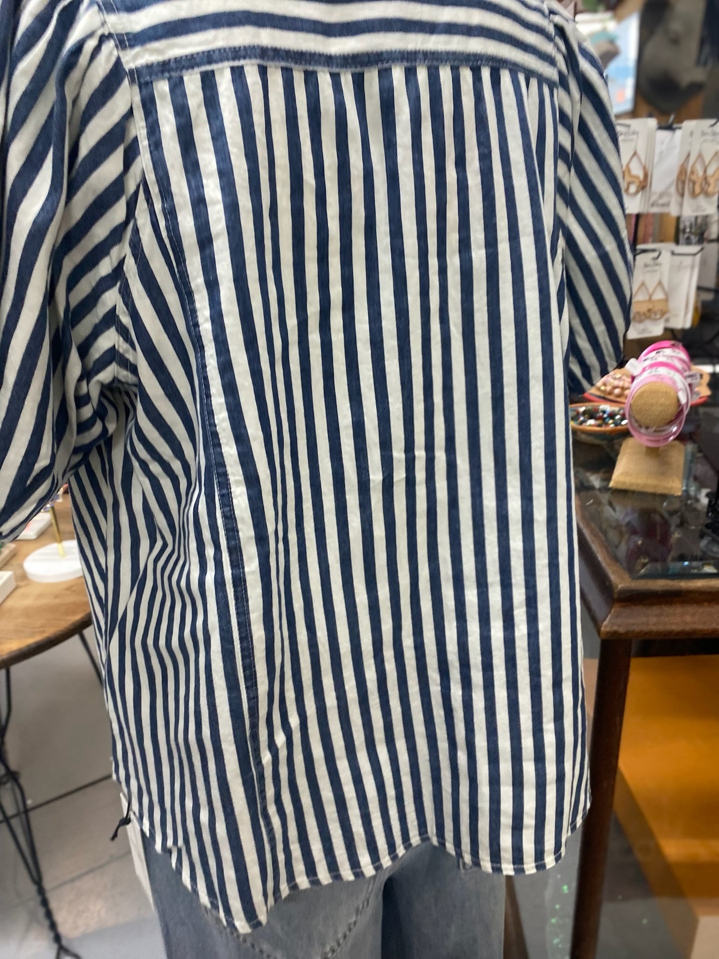 Sailor Top in Navy and White
