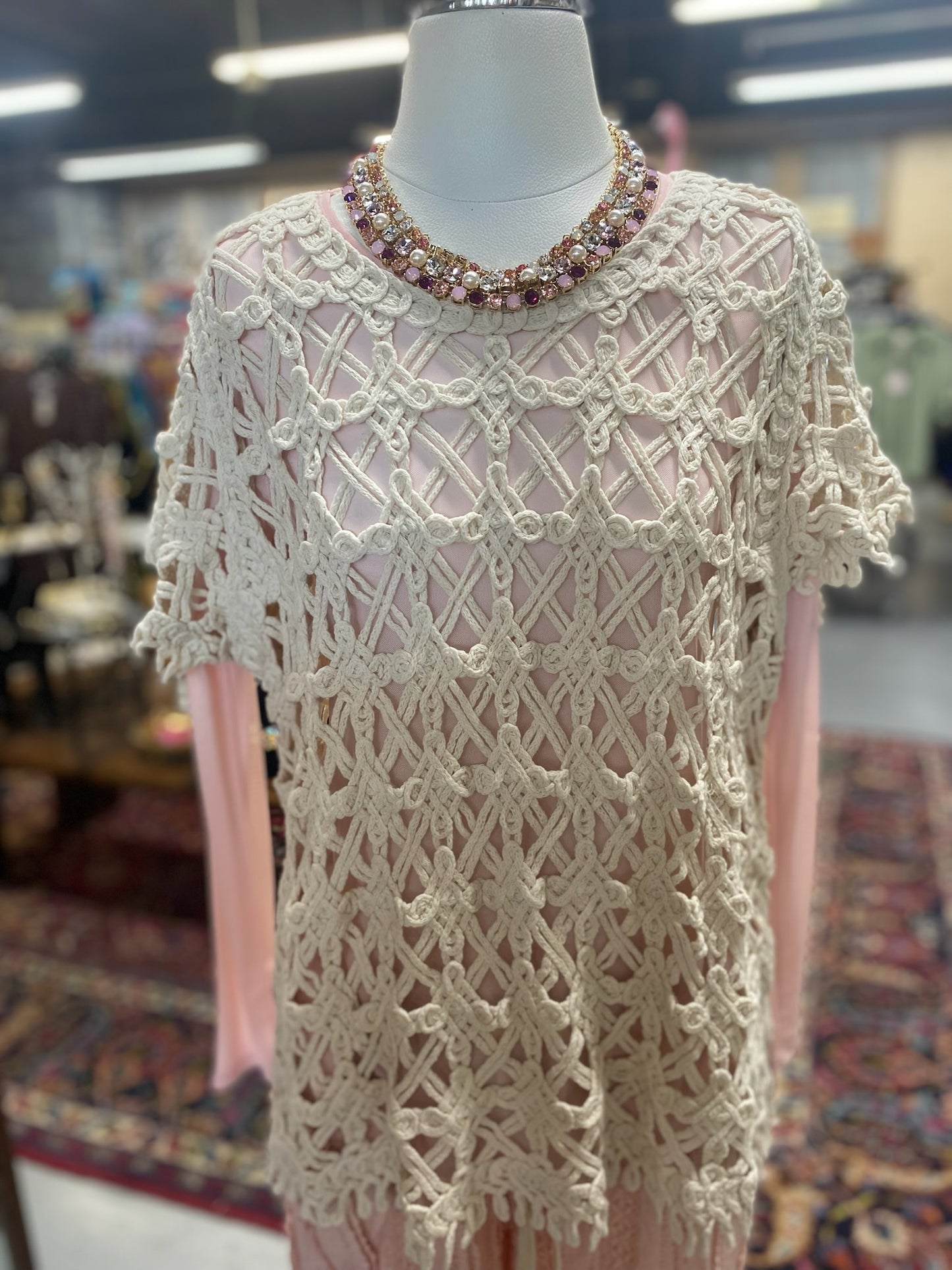 Natural Crochet Top