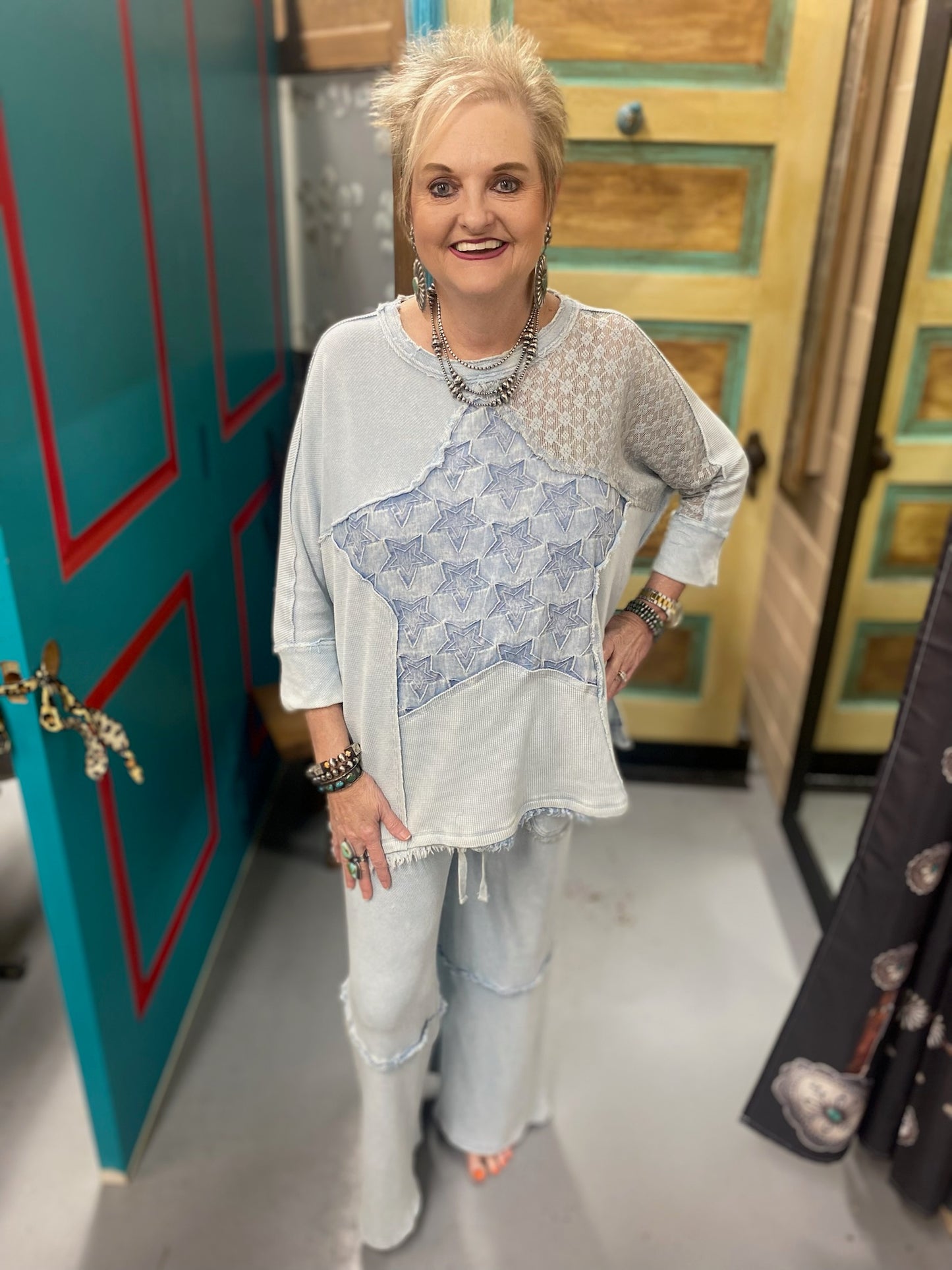 Half Star Pants with Pockets and drawstring waist