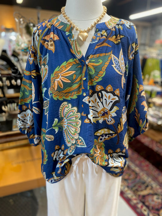 Paige Top with with three-quarter sleeves