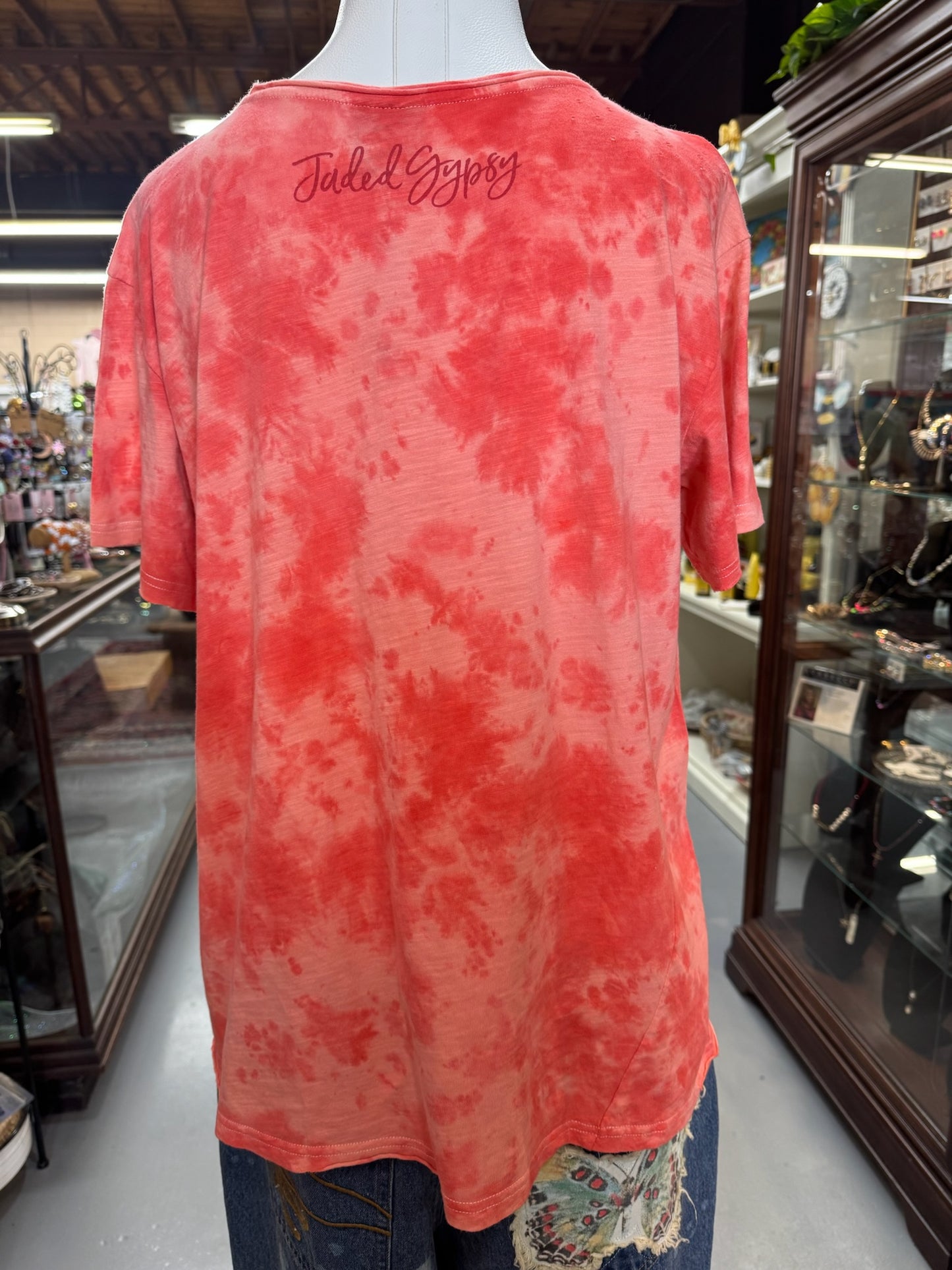 Moon Dance Tee Flutter T-shirt appliqué with distressing